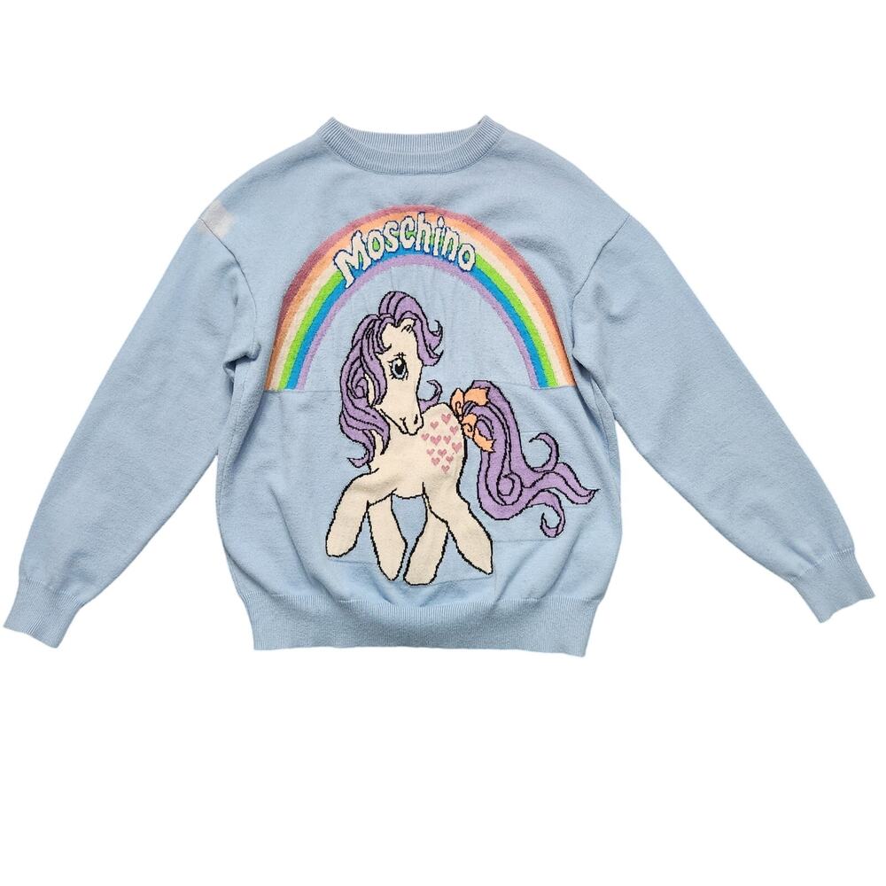 Moschino My Little Pony Rainbow Sweater Size Small - Flawed